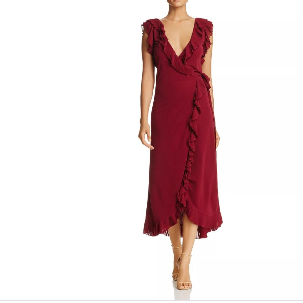 Tory Burch Whitney Pleated Ruffle Wrap Dress
